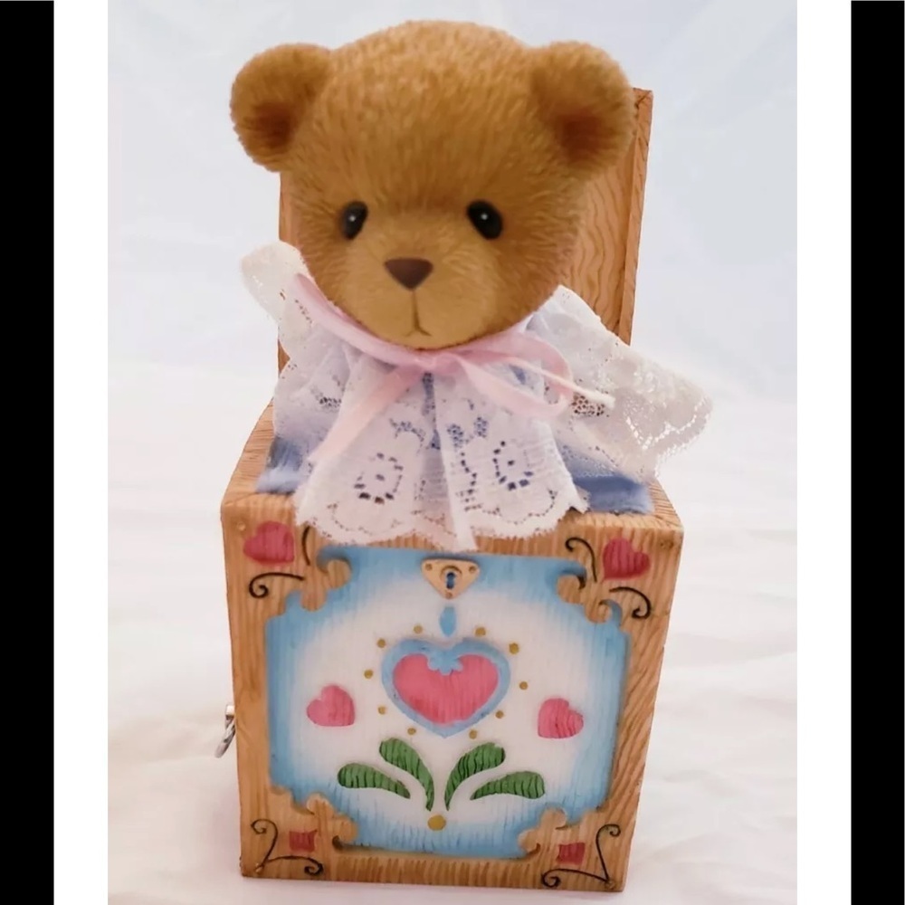 🩷1999 Enesco Cherished Teddies Moving Music Box‼️FINAL SALE